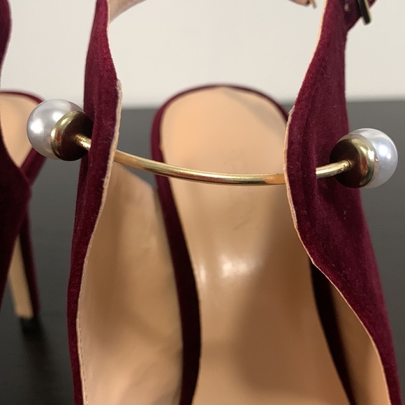 EXPRESSION red velvet sling back silhouettes - Picture 7 of 12